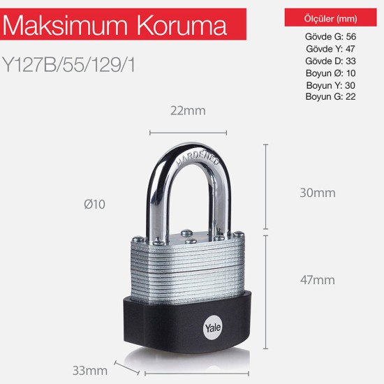 Motoguards Strong Grade 13MM Kesilmez Motosiklet Zinciri + Y127B/55/129/1